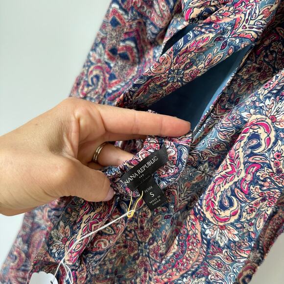 Banana Republic Tie-Back Midi Dress Blush Ash SP - Picture 10 of 10